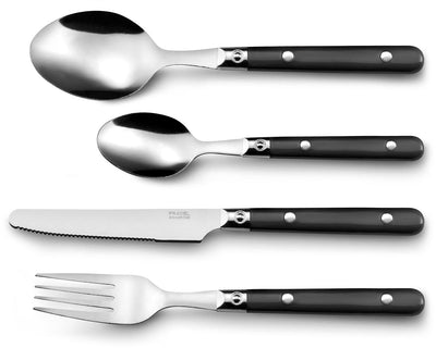 Amefa set de couverts saxo métal bicolore 16 pièces (25 cm)