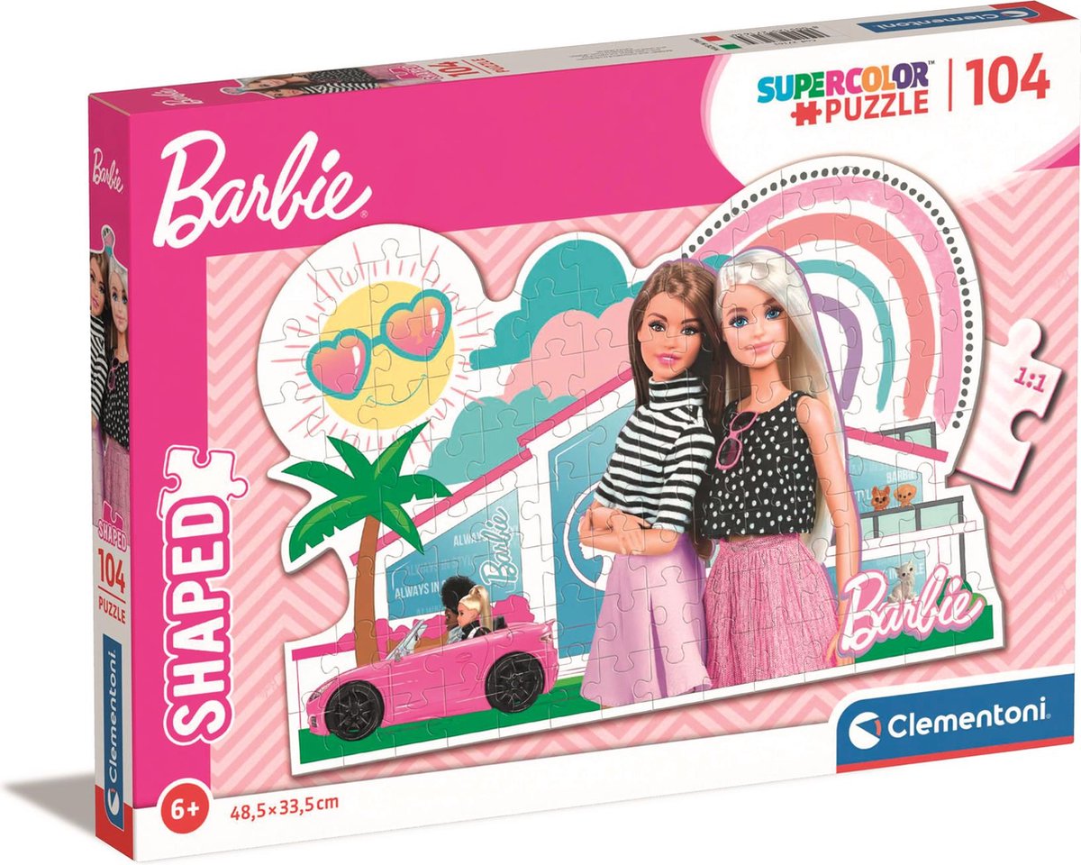 Clementoni Jigsaw Puzzle Super Color - Barbie Pink Auto, 104st.