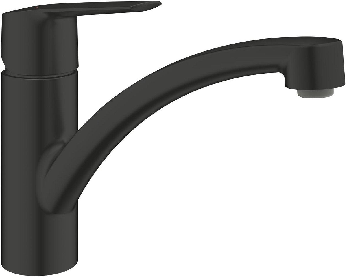 Robinet de cuisine Grohe start - bec bas - noir mat