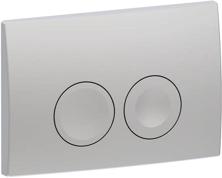 Plaque de commande Geberit delta25 - affleurante 2 boutons - boutons ronds - chrome mat
