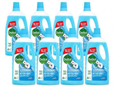 Nettoyant tout usage Dettol - Cotton Fresh - 8 x 1 litre - pack économique