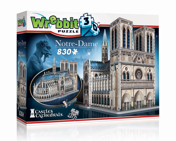 Wrebbit notre-dame de paris - puzzle 3d - 830 pièces