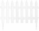 Portails de jardin Prosperplast - 7x pièces - plastique - 320 cm - blanc - bordure - clôture de jardin