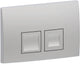 Plaque de commande Geberit delta25 - 2 boutons affleurants - boutons rectangulaires - chrome mat