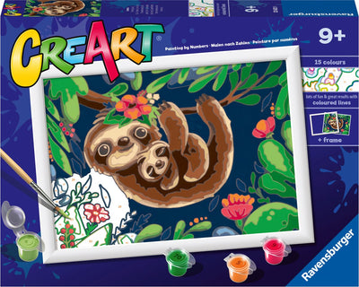 Ravensburger Creart peinture sur le numéro de mignons paresseux
