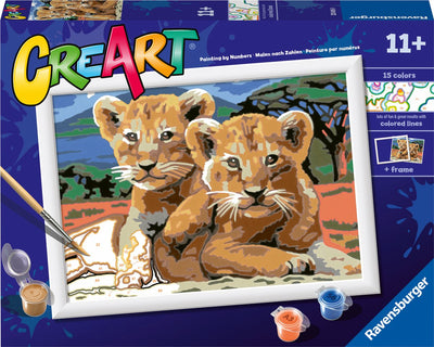Ravensburger Creart Painting by Number Kleine Leeuwenwelpjes