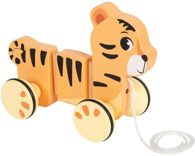 Small foot - animal de trait en bois tigre safari fsc
