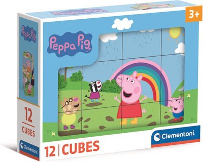 Clementoni - Puzzle 12 blocs - Peppa Pig - 6 images - à partir de 3 ans