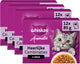 Nourriture pour chat Whiskas - adulte 1+ - délicieuses combinaisons d'aromates en sauce - 48x85g