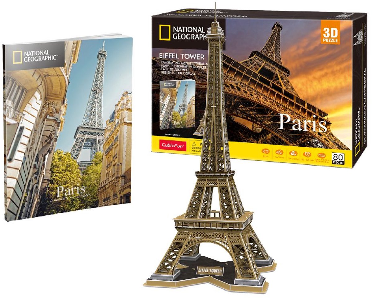 Cubic Fun 3d Puzzle National Geographic Eiffel Tower