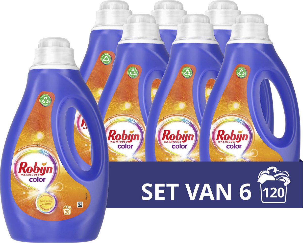 Lessive liquide Robijn - couleur - 6 x 20 lavages