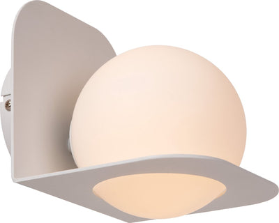 Lucide davy - applique salle de bain - 1xg9 - ip44 - blanc