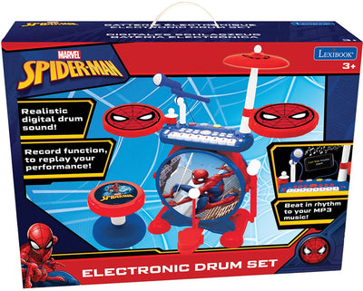Lexibook my rock band spider-man batterie électronique lumineuse complète avec tabouret