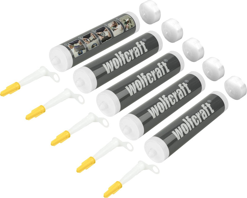 Wolfcraft - kit tube vide - 5 pièces - modèle vide pour jointoyer des carreaux avec coulis - 4044100