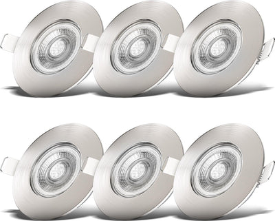 B.k.licht b.klicht - spots encastrables pour salle de bain - lot de 6 - éclairage de salle de bain LED - spots - ip44 - ø9cm - 3 000k - 460lm - 5w