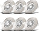 B.k.licht b.klicht - spots encastrables pour salle de bain - lot de 6 - éclairage de salle de bain LED - spots - ip44 - ø9cm - 3 000k - 460lm - 5w