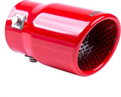 Amio silencieux d'échappement pièce décorative pièce de couplage en acier inoxydable 63mm rouge