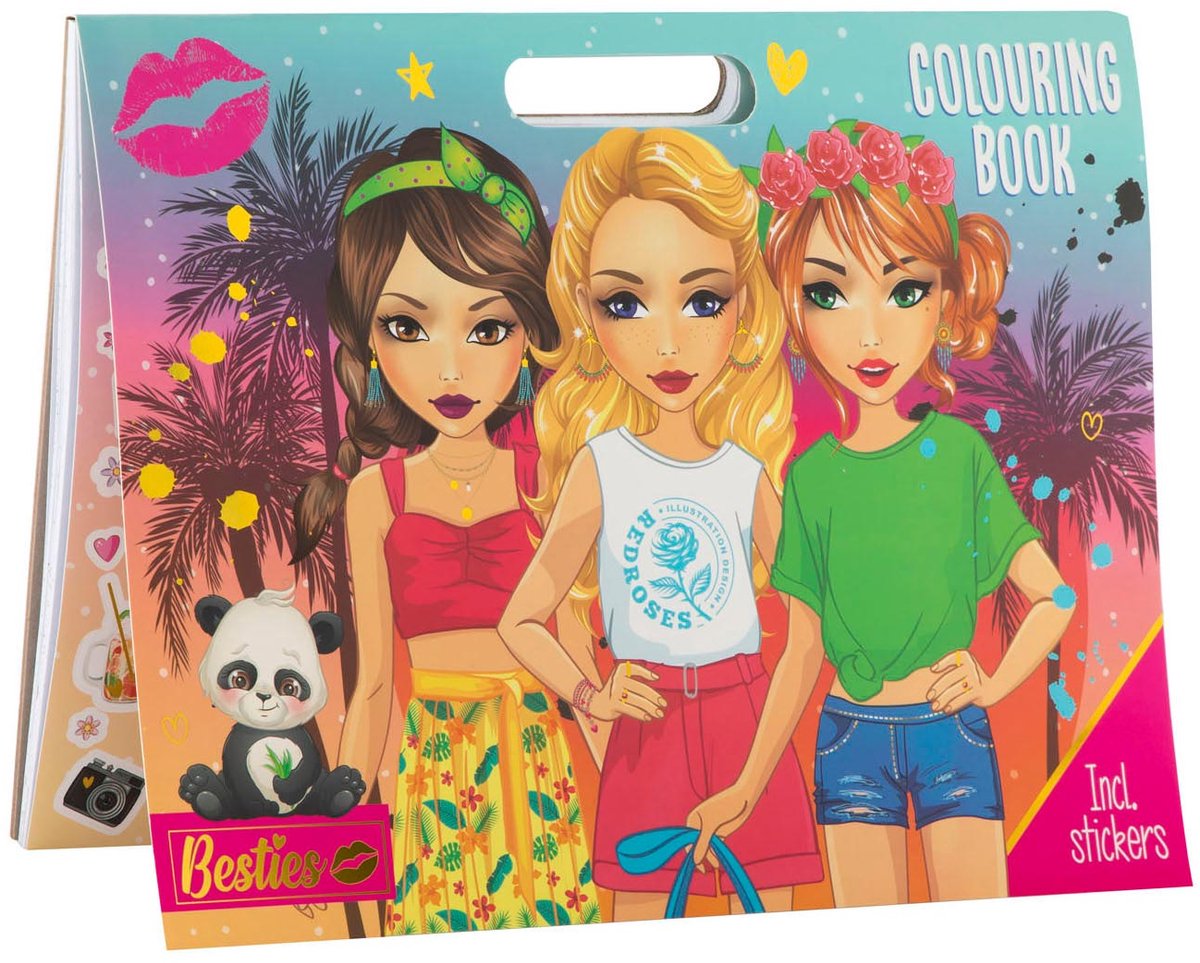 Livre de coloriage des besties avec autocollants, 25 pages à colorier
