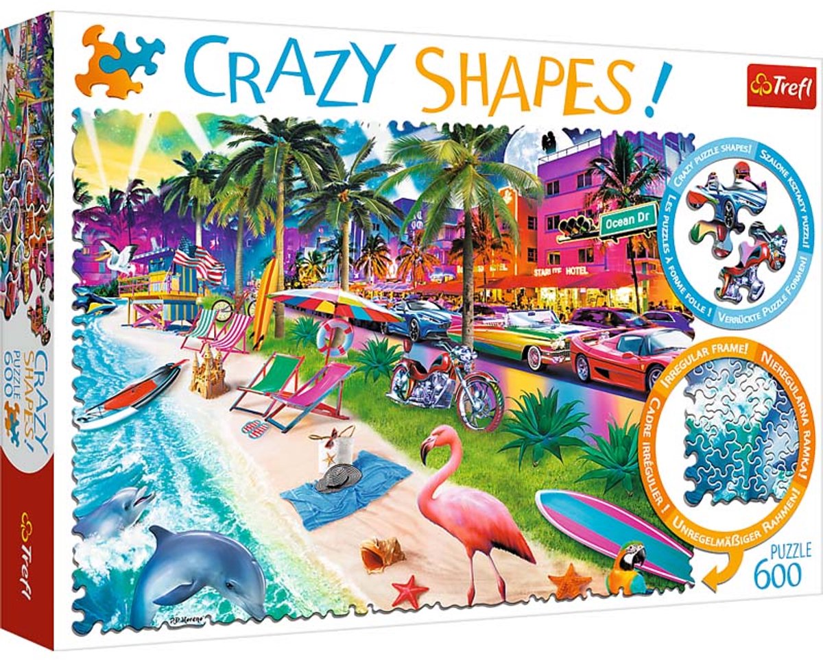 Trefl - puzzles - 600 formes folles - plage de Miami