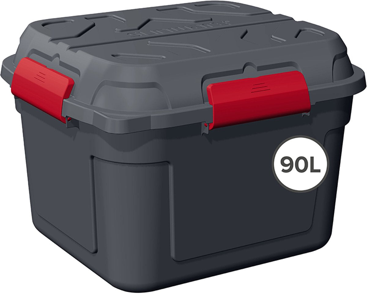 Boîte de rangement étanche Sunware q-line avec couvercle 90l - 60,1x53,1x42,5 cm