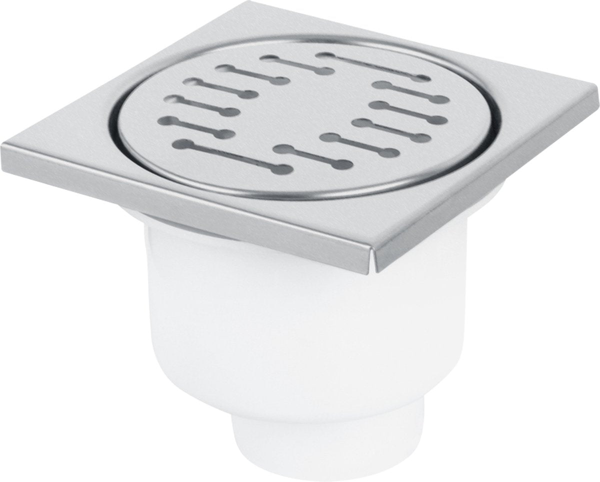 Differnz basic - caniveau de douche sortie inférieure - mat - 10 x 10 cm