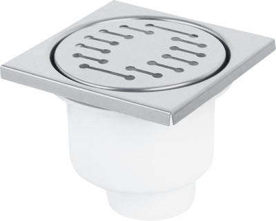 Differnz basic - caniveau de douche sortie inférieure - mat - 10 x 10 cm