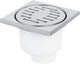 Differnz basic - caniveau de douche sortie inférieure - mat - 10 x 10 cm