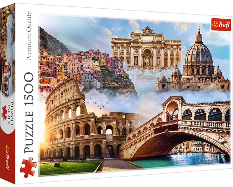 Puzzle Trefl - 1500 pièces - Puzzle des lieux préférés de l'Italie.