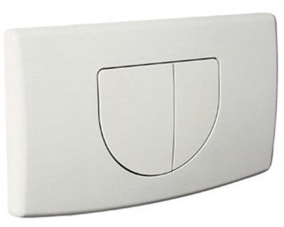 Plaque de commande à ressort Plieger - commande frontale - technologie à double chasse - blanche