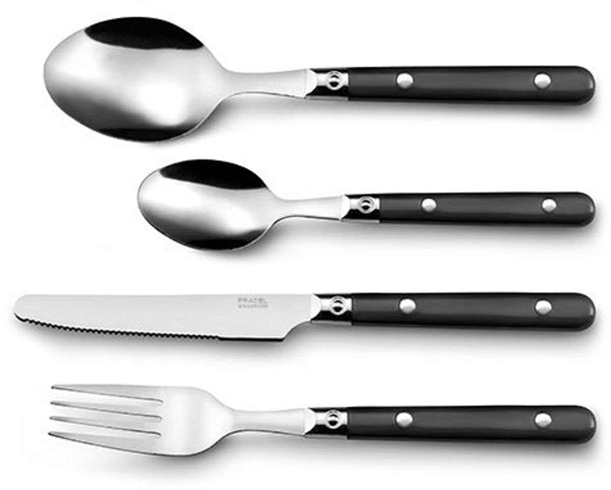 Amefa set de couverts saxo métal bicolore 16 pièces (25 cm)