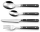 Amefa set de couverts saxo métal bicolore 16 pièces (25 cm)