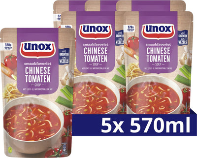 Unox - soupe en sachet - soupe chinoise aux tomates - 5 sachets x 570 ml