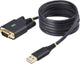 Startech câble adaptateur USB vers série 2 m, rétention com, ftdi, usb-a vers db9 rs232, indicateurs LED, écrous vis db9 interchangeables
