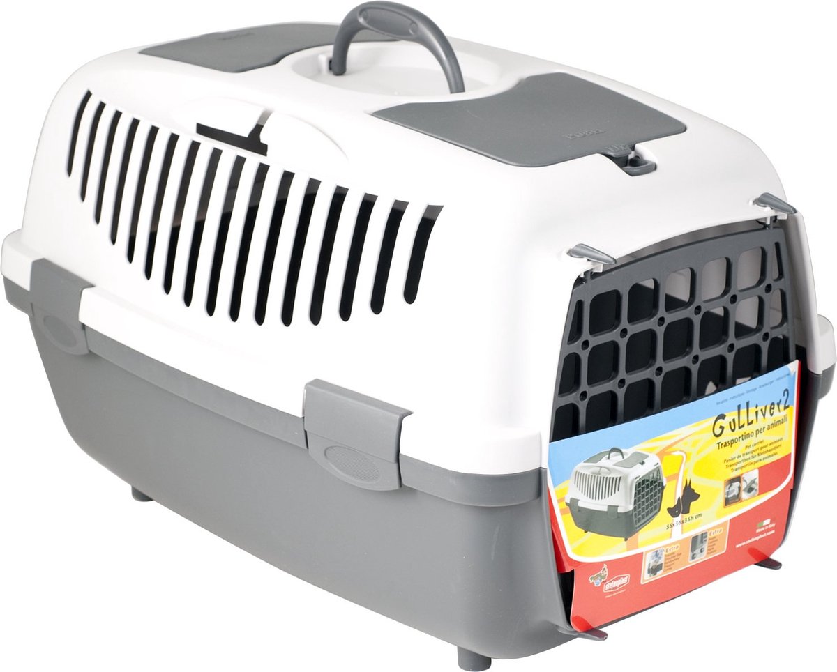 Stefanplast - boîte de transport gulliver 2 - 55 x 36 x 35 cm - gris gris - plastique