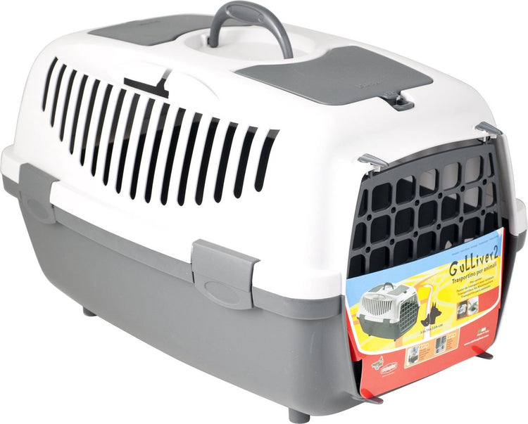 Stefanplast - boîte de transport gulliver 2 - 55 x 36 x 35 cm - gris gris - plastique