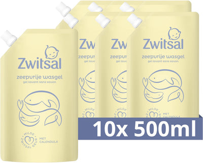 Zwitsal - gel lavant sans savon - bébé - 10 x 500 ml - recharge
