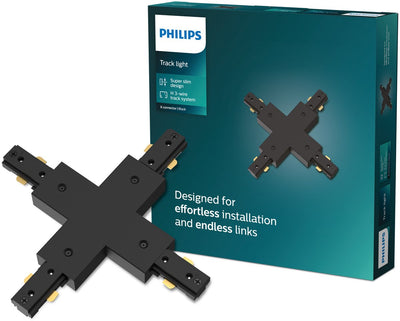 Philips LED Philips EasyLink - connecteur - connecteur en forme de X - noir - éclairage sur rail