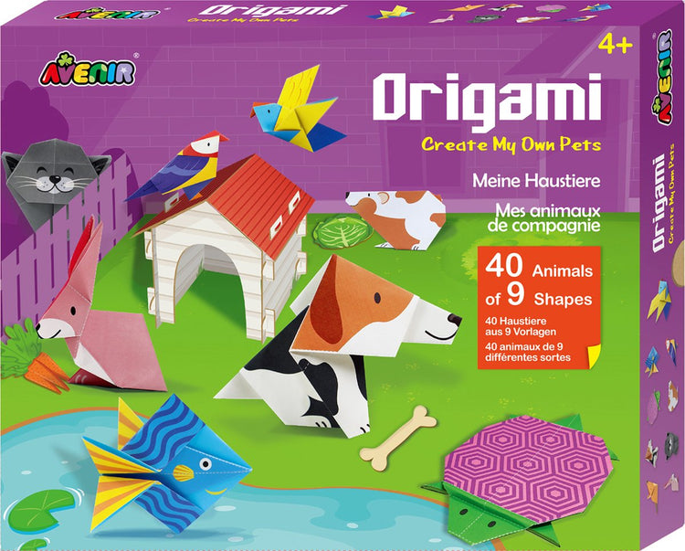 Avenir origami : mes propres animaux, 40 papiers pliants, 8 modèles, en boîte, 4+