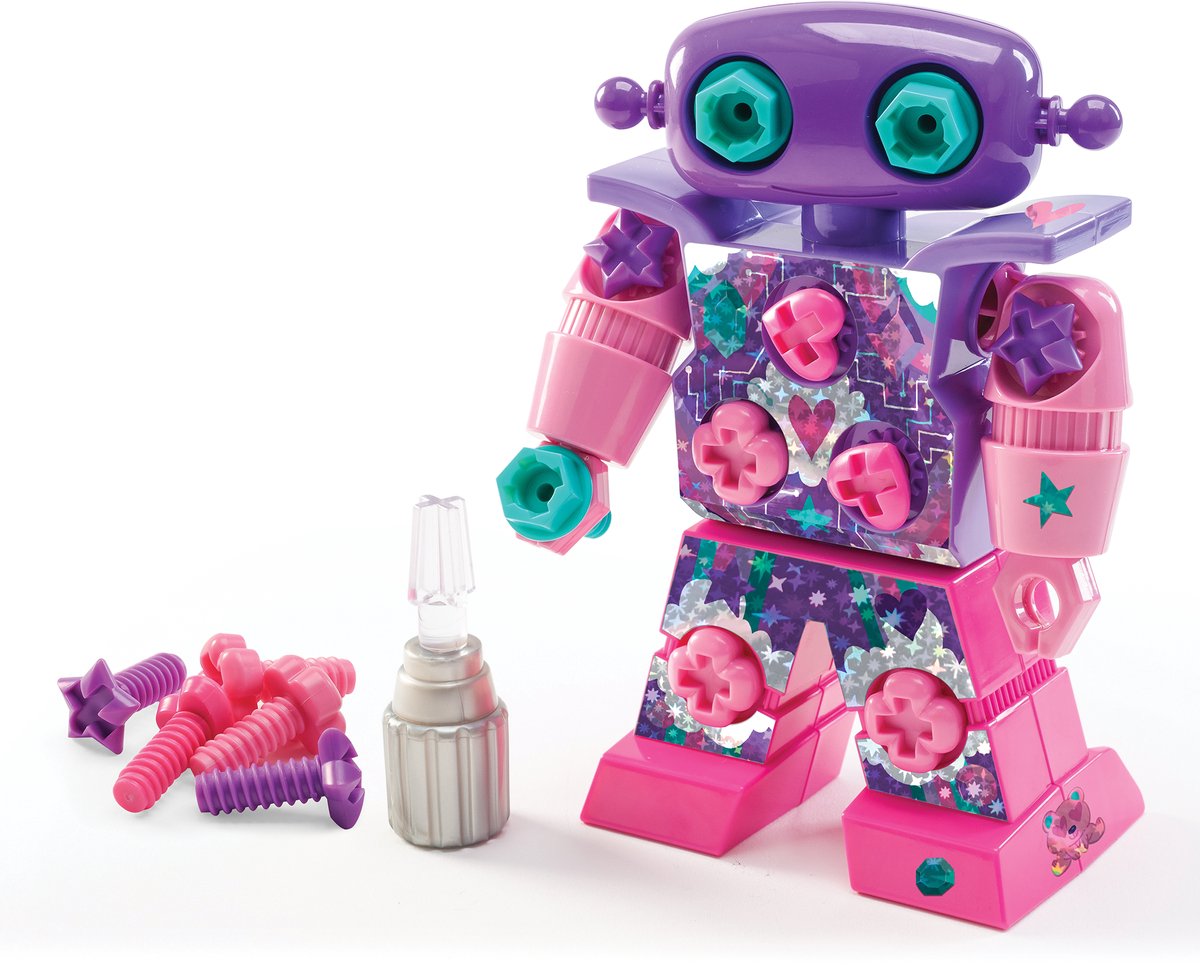 Ressources d'apprentissage design drill® sparklebot® - robot décorateur de forets - tige - rose - 3+