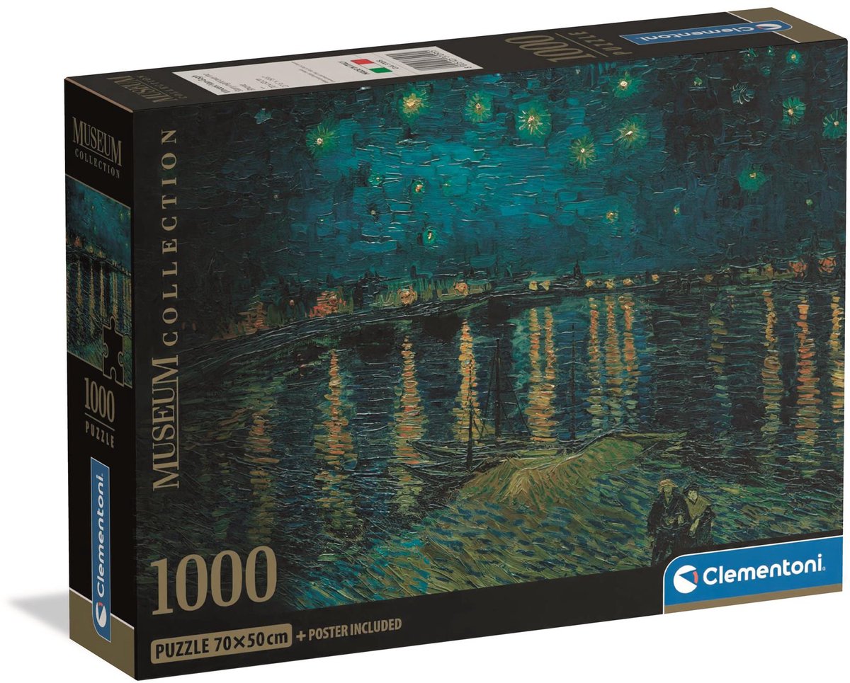 Clementoni - puzzle - 1000 pièces - Nuit étoilée de Van Gogh - puzzle pour adultes