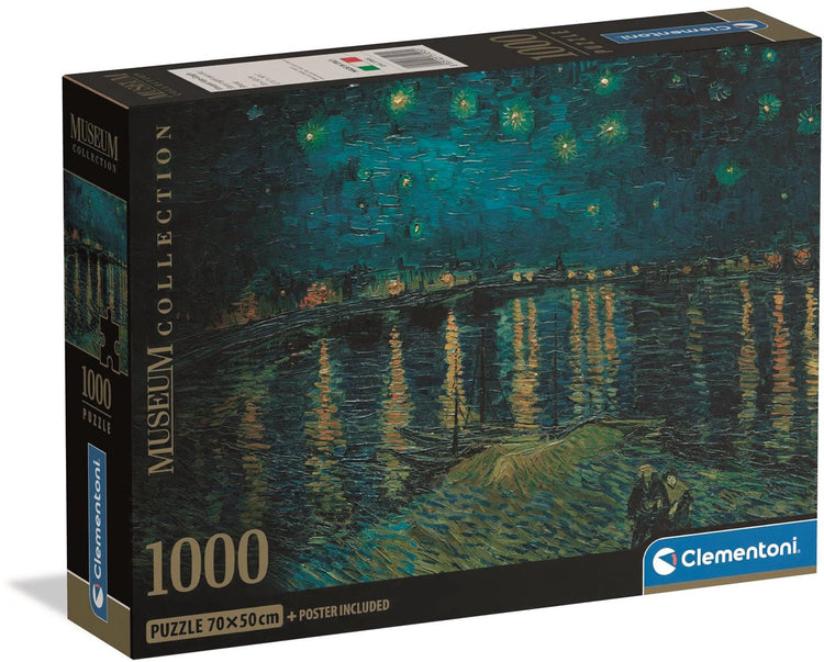Clementoni - puzzle - 1000 pièces - Nuit étoilée de Van Gogh - puzzle pour adultes
