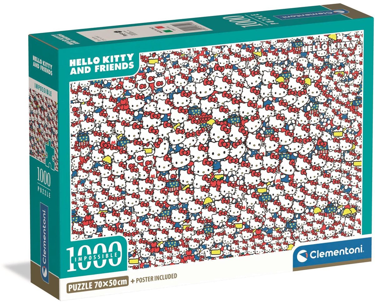 Clementoni - Hello Kitty - Impossible - Puzzle - 1000 pièces