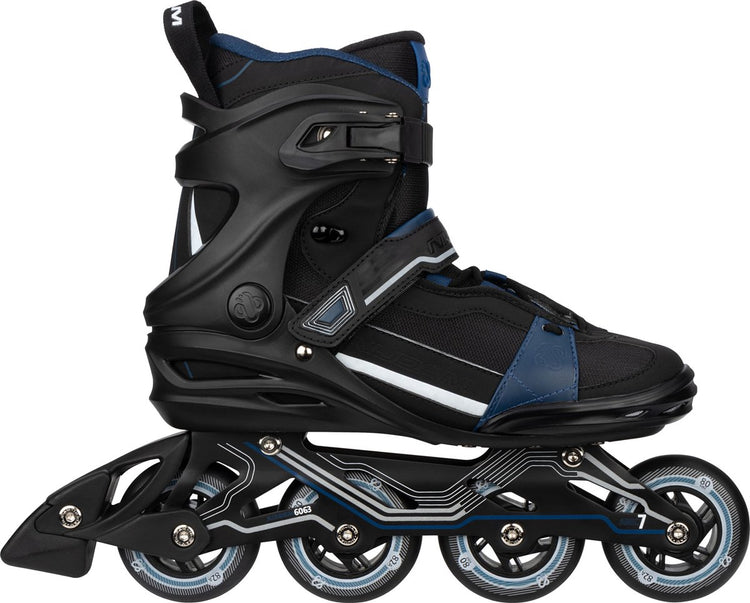 Patins à roues alignées Nijdam - châssis aluminium - circuit cruiser - taille 43 - noir