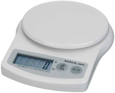 Balance à lettres Maul alpha 2 kg - blanc - plastique - 1 pièce - 18,8 x 14,1 x 3,7 cm -