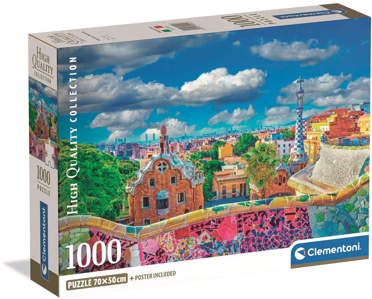 Clementoni - puzzle - 1000 pièces - Park Gã¼ell, Barcelone - puzzle pour adultes - collection de haute qualité
