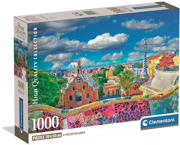 Clementoni - puzzle - 1000 pièces - Park Gã¼ell, Barcelone - puzzle pour adultes - collection de haute qualité