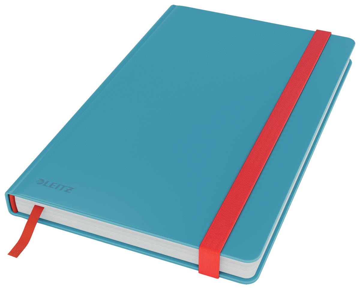 Leitz carnet confortable a5 ligné doux au toucher - carnet à couverture rigide - bleu serein