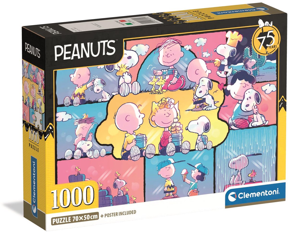 Clementoni - puzzle - 1000 pièces - thème cacahuètes - boîte compacte