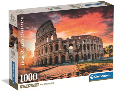Clementoni - puzzle - 1000 pièces - coucher de soleil romain - puzzle pour adultes - collection de haute qualité