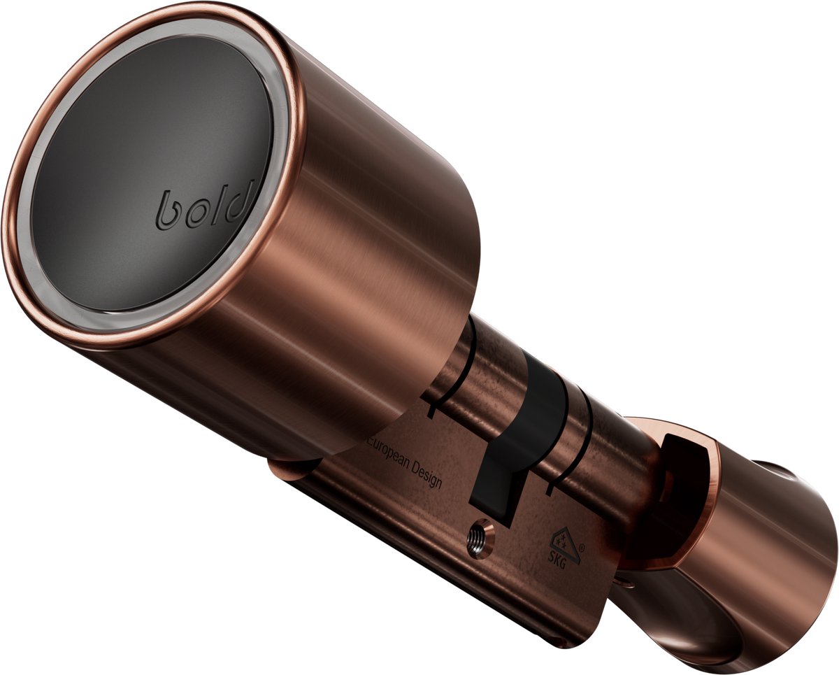 Bold security technology bv bold cylindre - bold Elite - sx-33 - serrure de porte intelligente - acier inoxydable - cuivre